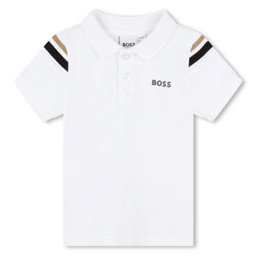 Polo para bebé blanca Boss